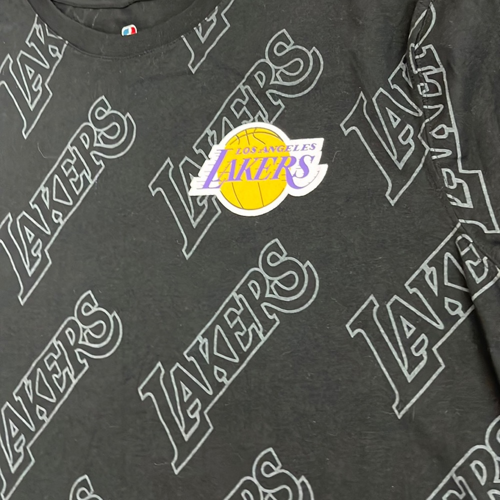NBA LA Los Angeles Lakers Black Mens UNK Team Logo T-Shirt Size XL NWT